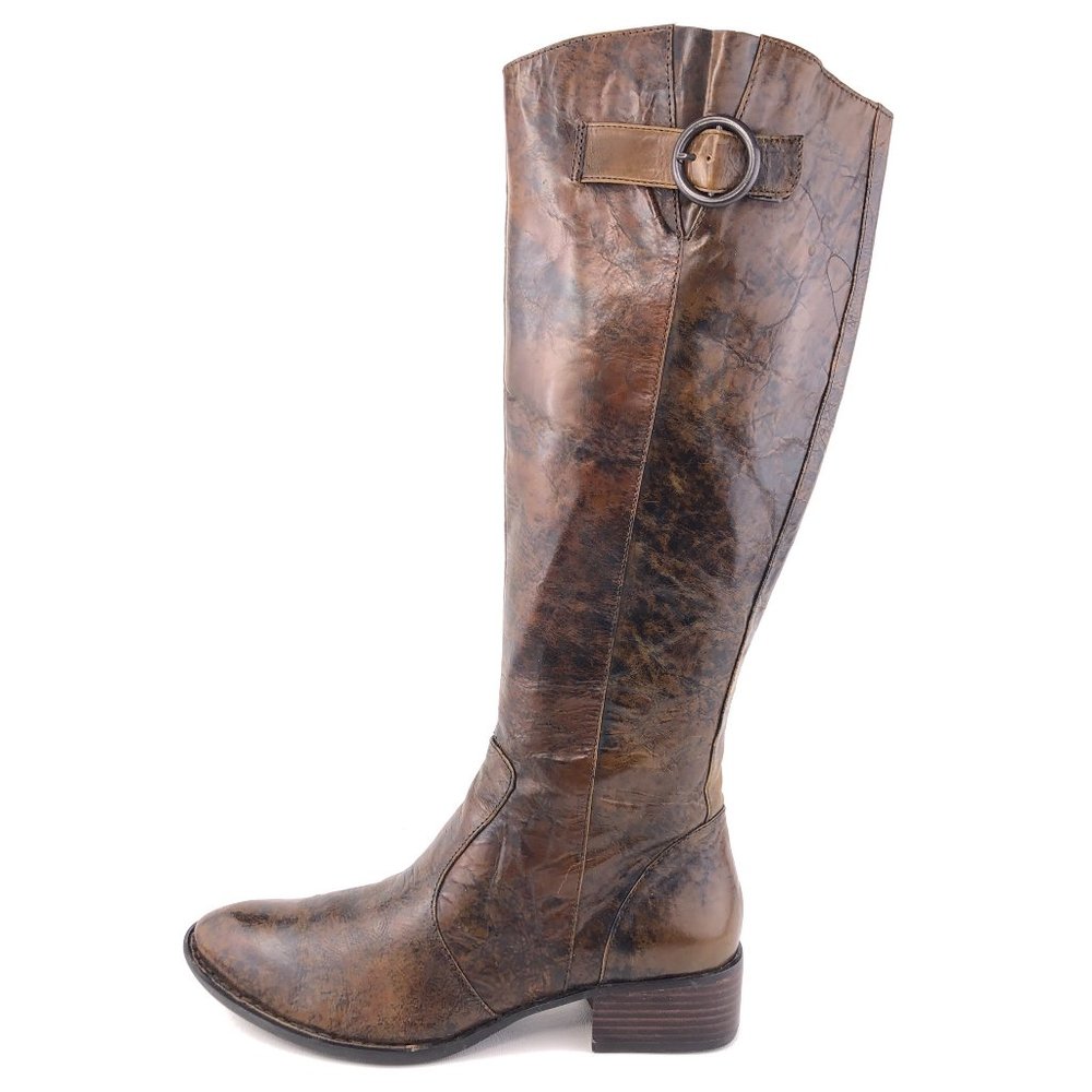 Born Crown Brea Tan Brush Off Leather Tall Boots 9M